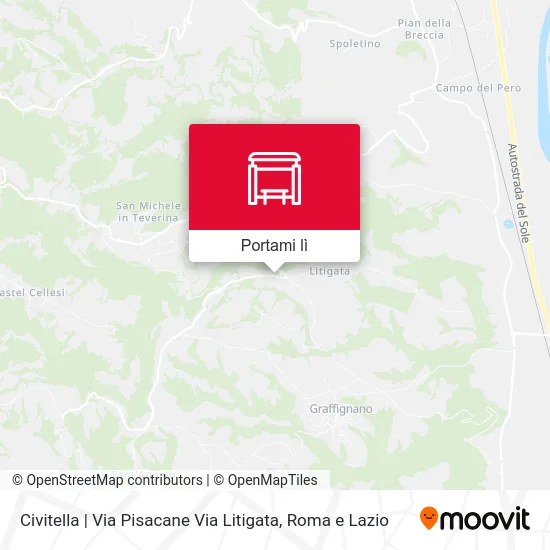 Mappa Civitella | Via Pisacane Via Litigata