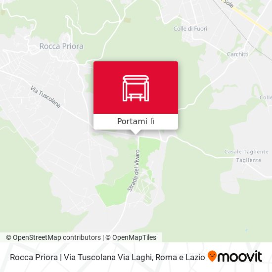 Mappa Rocca Priora | Via Tuscolana Via Laghi