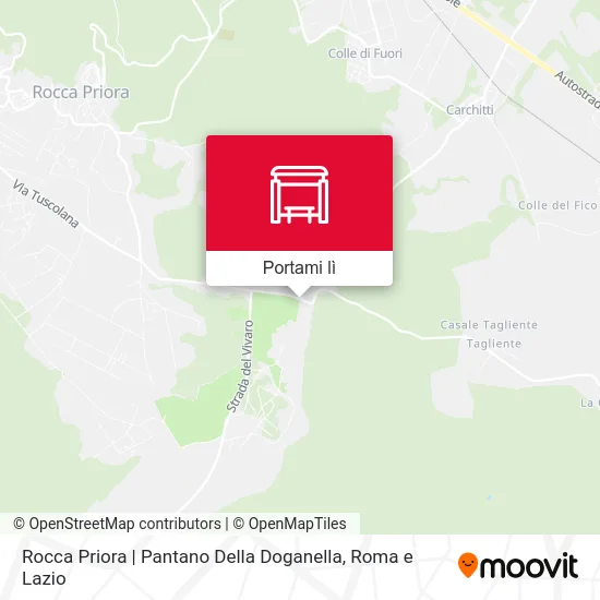Mappa Rocca Priora | Pantano Della Doganella