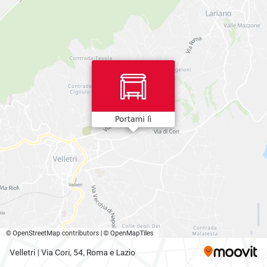 Mappa Velletri | Via Cori, 54
