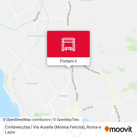 Mappa Civitavecchia | Via Aurelia (Monna Felicita)