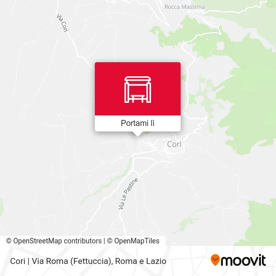 Mappa Cori | Via Roma (Fettuccia)