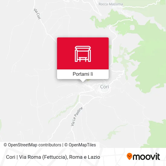 Mappa Cori | Via Roma (Fettuccia)