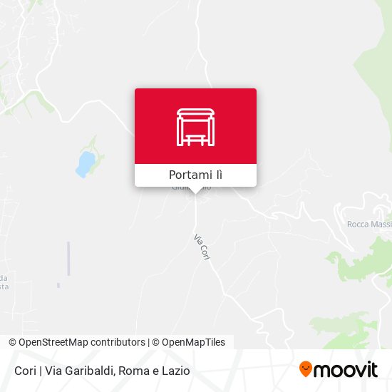 Mappa Cori | Via Garibaldi