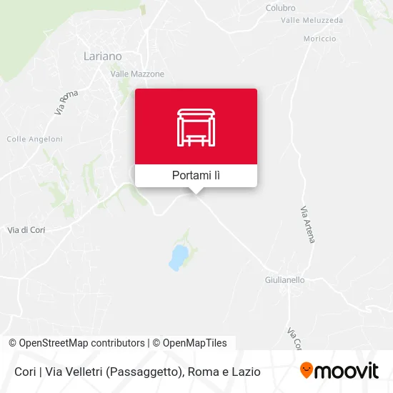 Mappa Cori | Via Velletri (Passaggetto)
