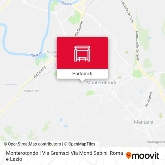 Mappa Monterotondo | Via Gramsci Via Monti Sabini