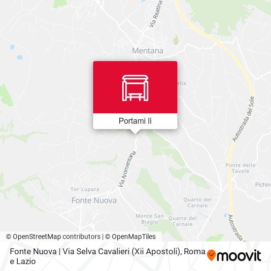 Mappa Fonte Nuova | Via Selva Cavalieri (Xii Apostoli)