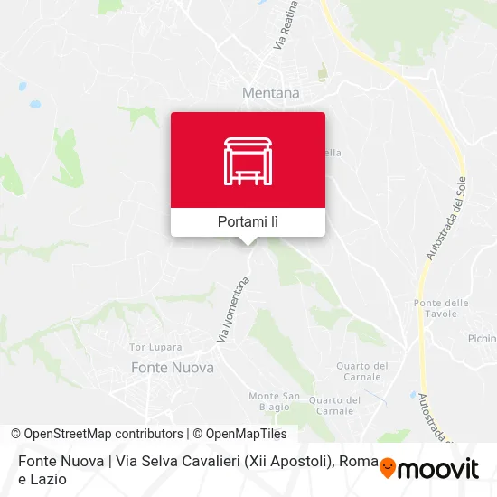 Mappa Fonte Nuova | Via Selva Cavalieri (Xii Apostoli)