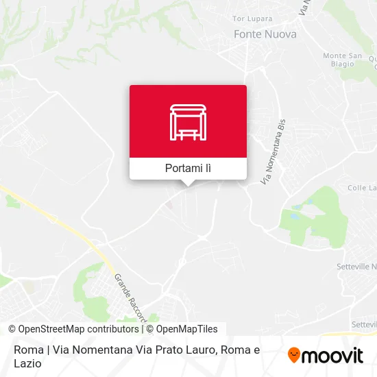 Mappa Roma | Via Nomentana Via Prato Lauro