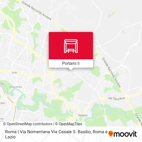 Mappa Roma | Via Nomentana Via Casale S. Basilio