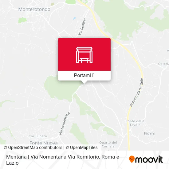 Mappa Mentana | Via Nomentana Via Romitorio