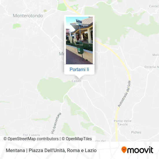 Mappa Mentana | Piazza Dell'Unità