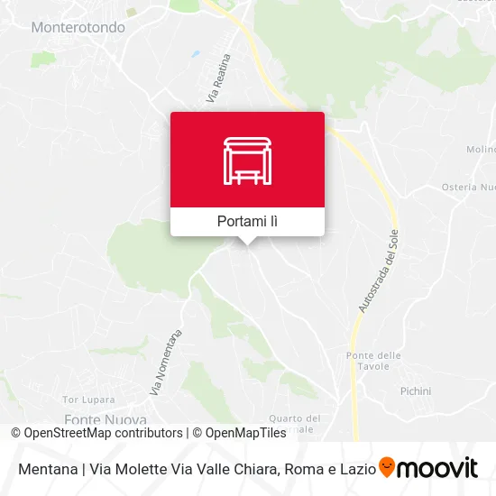 Mappa Mentana | Via Molette Via Valle Chiara