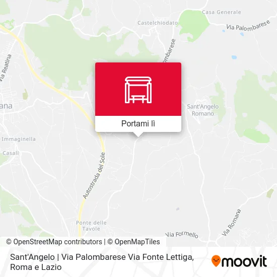 Mappa Sant'Angelo | Via Palombarese Via Fonte Lettiga