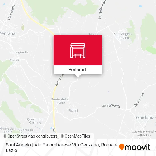 Mappa Sant'Angelo | Via Palombarese Via Genzana