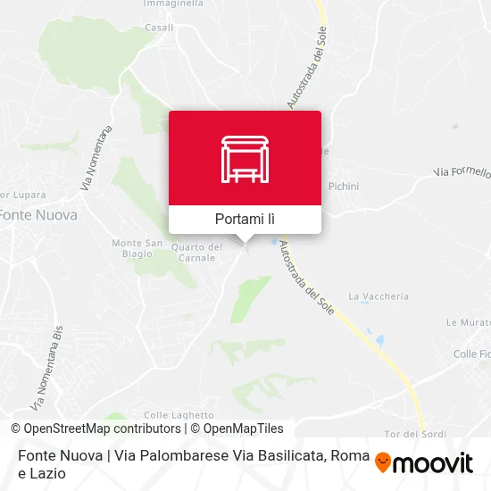 Mappa Fonte Nuova | Via Palombarese Via Basilicata