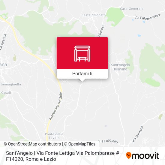Mappa Sant'Angelo | Via Fonte Lettiga Via Palombarese