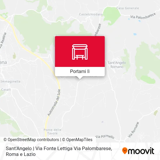 Mappa Sant'Angelo | Via Fonte Lettiga Via Palombarese