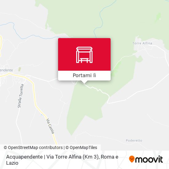Mappa Acquapendente | Via Torre Alfina (Km 3)
