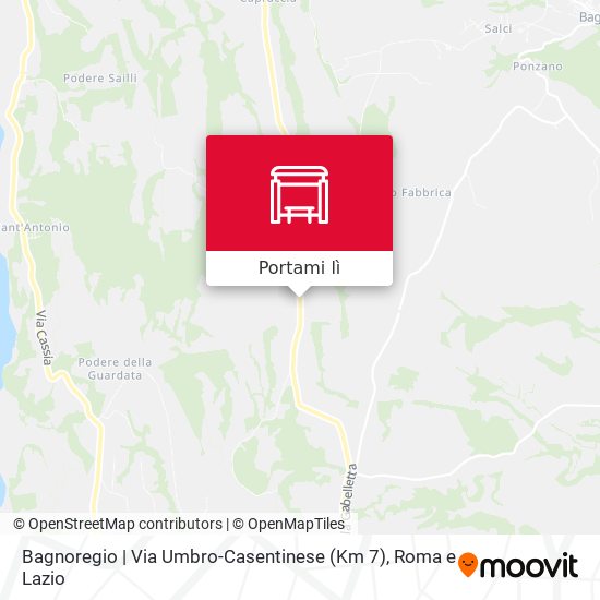 Mappa Bagnoregio | Via Umbro-Casentinese (Km 7)