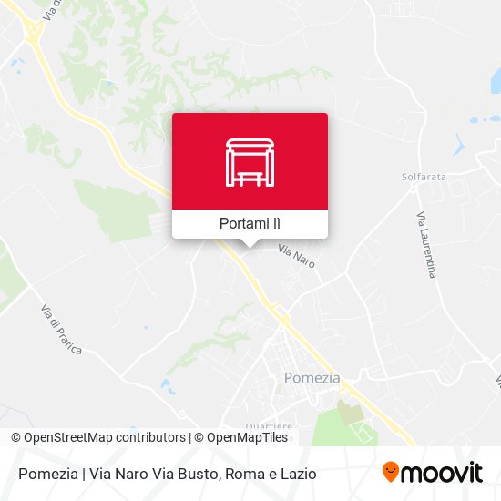 Mappa Pomezia | Via Naro Via Busto