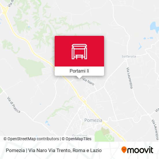 Mappa Pomezia | Via Naro Via Trento