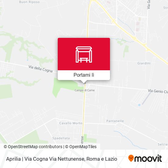 Mappa Aprilia | Via Cogna Via Nettunense