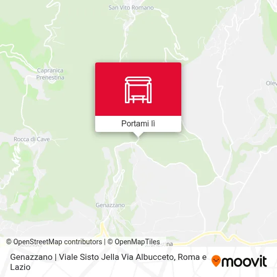 Mappa Genazzano | Viale Sisto Jella Via Albucceto