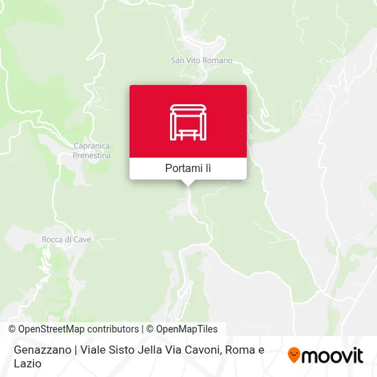 Mappa Genazzano | Viale Sisto Jella Via Cavoni