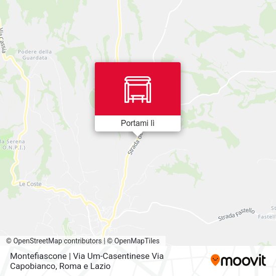 Mappa Montefiascone | Via Um-Casentinese Via Capobianco