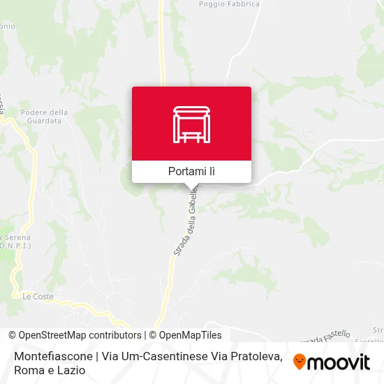 Mappa Montefiascone | Via Um-Casentinese Via Pratoleva