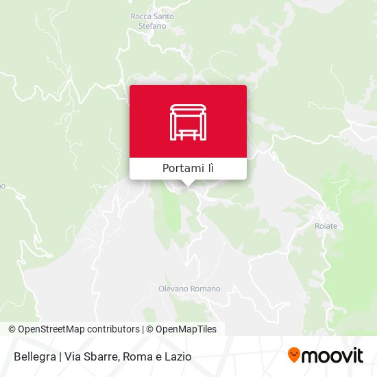 Mappa Bellegra | Via Sbarre