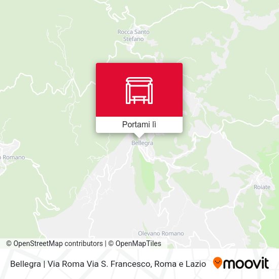 Mappa Bellegra | Via Roma Via S. Francesco