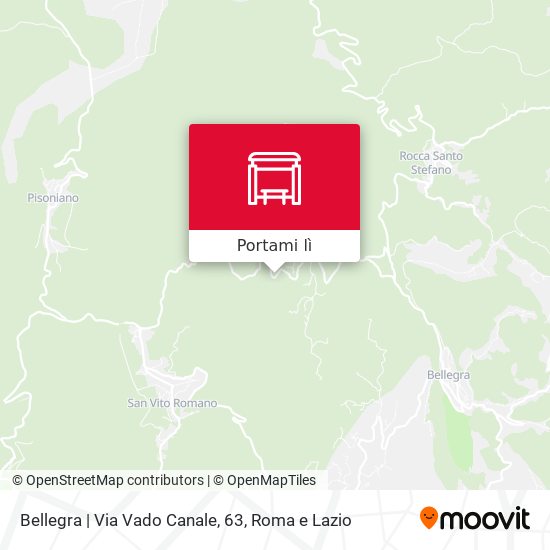 Mappa Bellegra | Via Vado Canale, 63