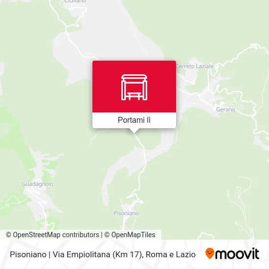 Mappa Pisoniano | Via Empiolitana (Km 17)