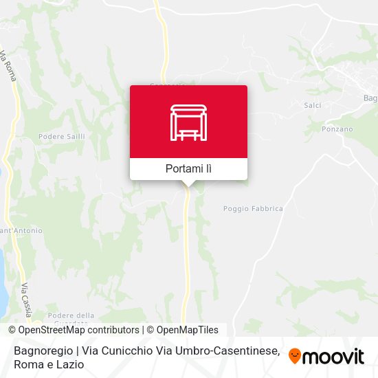 Mappa Bagnoregio | Via Cunicchio Via Umbro-Casentinese # F1425