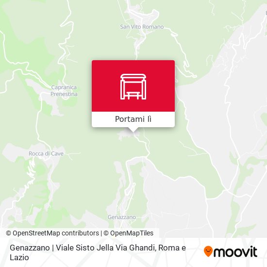 Mappa Genazzano | Viale Sisto Jella Via Ghandi