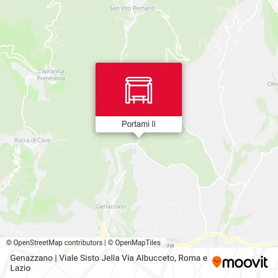 Mappa Genazzano | Viale Sisto Jella Via Albucceto