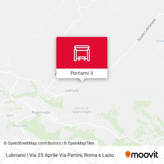 Mappa Lubriano | Via 25 Aprile Via Pertini