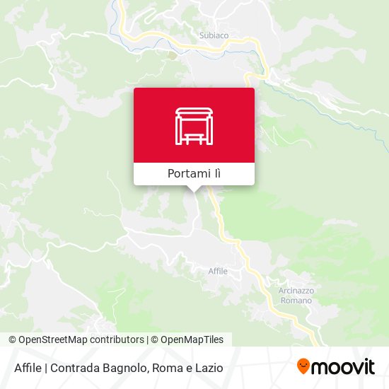 Mappa Affile | Contrada Bagnolo