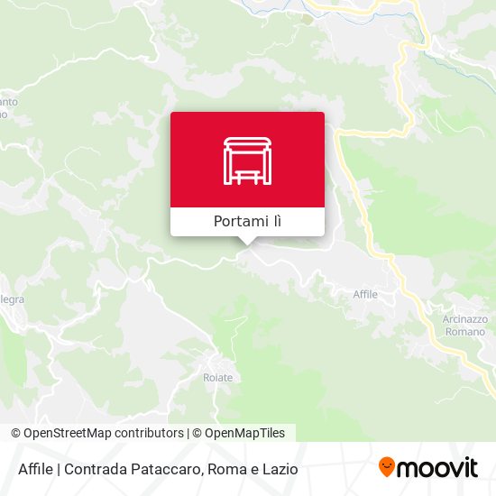 Mappa Affile | Contrada Pataccaro
