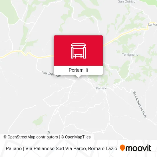 Mappa Paliano | Via Palianese Sud Via Parco