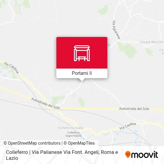 Mappa Colleferro | Via Palianese Via Font. Angeli