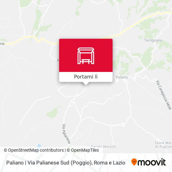 Mappa Paliano | Via Palianese Sud (Poggio)
