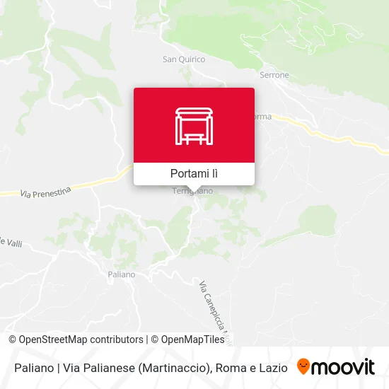 Mappa Paliano | Via Palianese (Martinaccio)