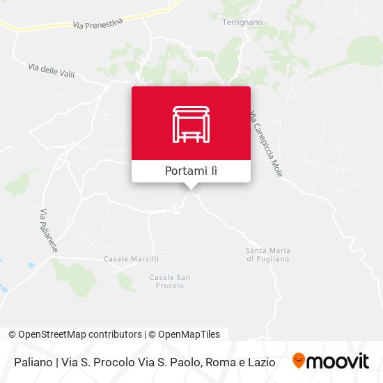 Mappa Paliano | Via S. Procolo Via S. Paolo
