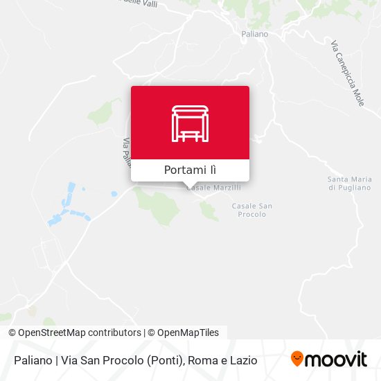 Mappa Paliano | Via San Procolo (Ponti)