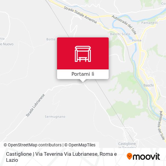 Mappa Castiglione | Via Teverina Via Lubrianese