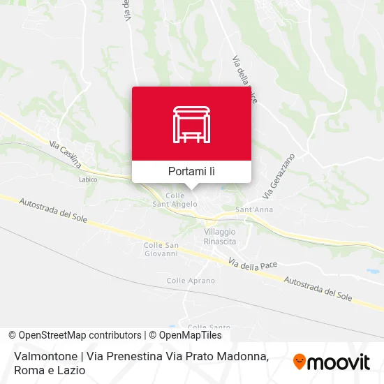 Mappa Valmontone | Via Prenestina Via Prato Madonna