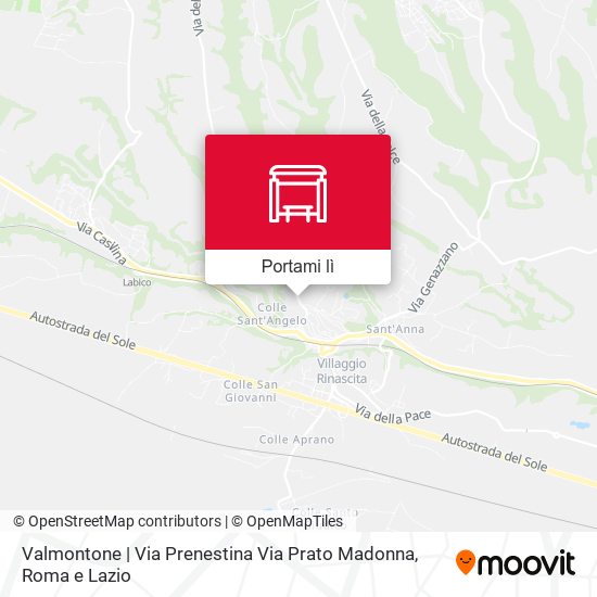 Mappa Valmontone | Via Prenestina Via Prato Madonna